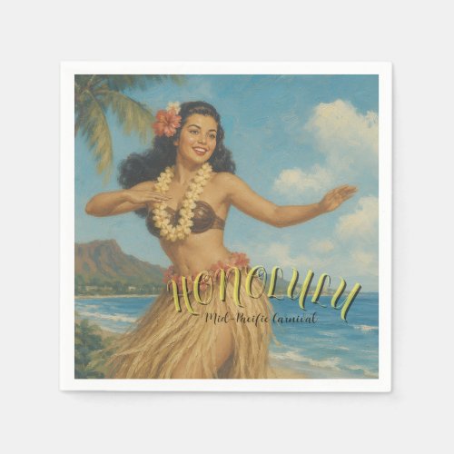 Vintage Style Hawaii Travel Napkins