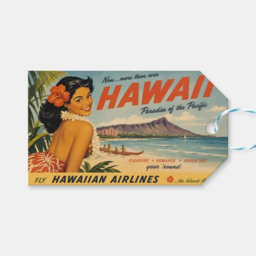 Vintage Style Hawaiian Travel Advertisement Gift Tags