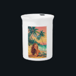 Vintage Style Hawaiian Travel Aloha from Hawaii Beverage Pitcher<br><div class="desc">Hula Girl - Carnival - Aloha Honolulu Caribbean Travel Artworks - Vintage Hawaiian Advertisement</div>