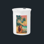 Vintage Style Hawaiian Travel Aloha from Hawaii Beverage Pitcher<br><div class="desc">Hula Girl - Carnival - Aloha Honolulu Caribbean Travel Artworks - Vintage Hawaiian Advertisement</div>