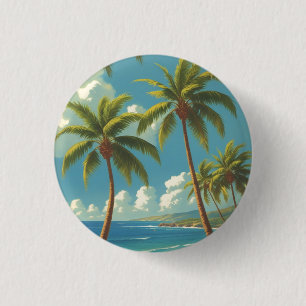 Vintage Style Hawaiian Travel Aloha From Hawaii Button