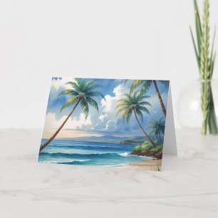 Vintage Style Hawaiian Travel Aloha From Hawaii Card