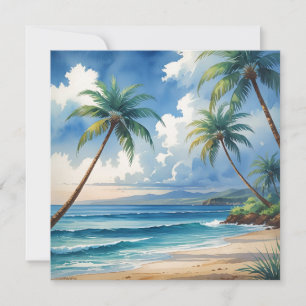 Vintage Style Hawaiian Travel Aloha From Hawaii Card