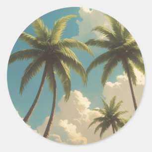Vintage Style Hawaiian Travel Aloha From Hawaii Classic Round Sticker