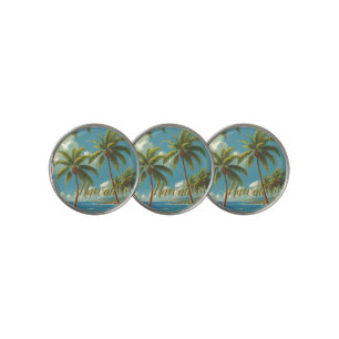 Vintage Style Hawaiian Travel Aloha From Hawaii Golf Ball Marker