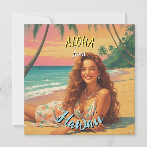 Vintage Style Hawaiian Travel Aloha from Hawaii