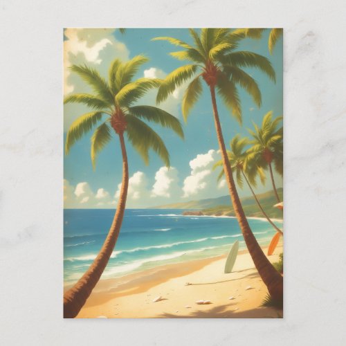 Vintage Style Hawaiian Travel Aloha From Hawaii Holiday Postcard