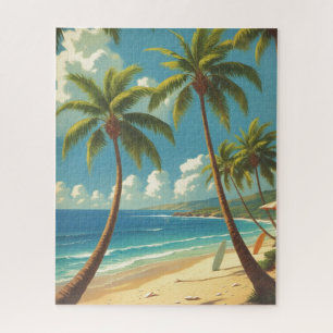 Vintage Style Hawaiian Travel Aloha From Hawaii Jigsaw Puzzle