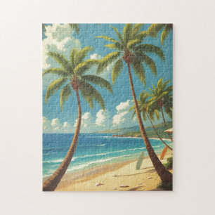 Vintage Style Hawaiian Travel Aloha From Hawaii Jigsaw Puzzle