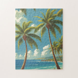 Vintage Style Hawaiian Travel Aloha From Hawaii Jigsaw Puzzle