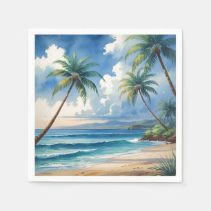 Vintage Style Hawaiian Travel Aloha From Hawaii Napkins