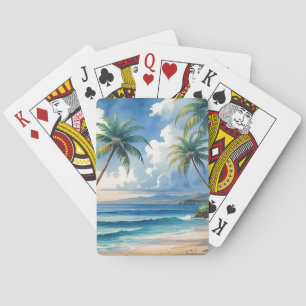 Vintage Style Hawaiian Travel Aloha From Hawaii Poker Cards