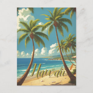Vintage Style Hawaiian Travel Aloha From Hawaii Postcard