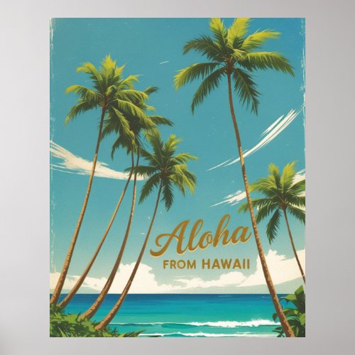 Vintage Style Hawaiian Travel Aloha From Hawaii