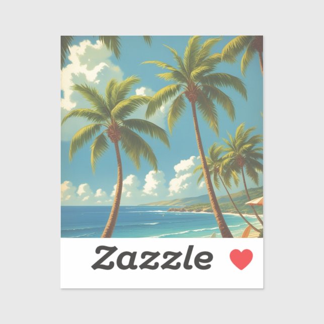 Vintage Style Hawaiian Travel Aloha From Hawaii Sticker (Sheet)