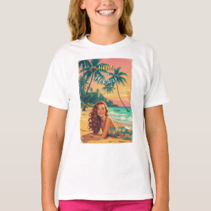 Vintage Style Hawaiian Travel Aloha from Hawaii T-Shirt