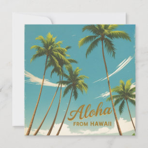 Vintage Style Hawaiian Travel Aloha Hawaii Card