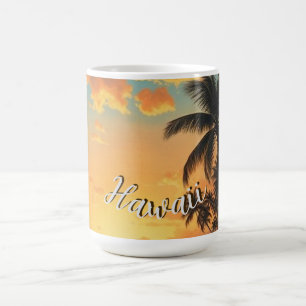 Vintage Style Hawaiian Travel Coast Sea Sunset Coffee Mug