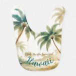 Vintage Style Hawaiian Travel Honolulu Baby Bib