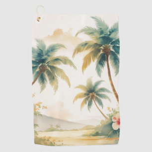 Vintage Style Hawaiian Travel Honolulu Golf Towel