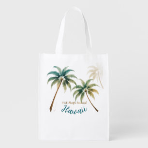 Vintage Style Hawaiian Travel Honolulu Grocery Bag