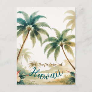 Vintage Style Hawaiian Travel Honolulu Holiday Postcard