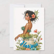 Vintage Style Hawaiian Travel Honolulu Hula Girl