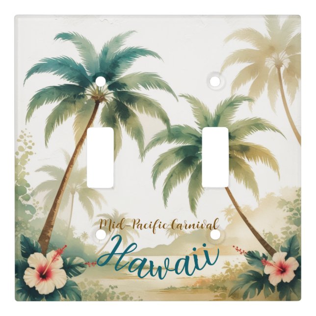 Vintage Style Hawaiian Travel Honolulu Light Switch Cover (Front)