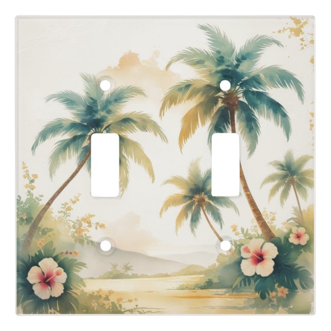 Vintage Style Hawaiian Travel Honolulu Light Switch Cover (Front)