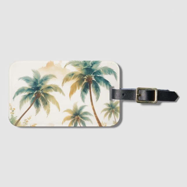 Vintage Style Hawaiian Travel Honolulu Luggage Tag (Front Horizontal)