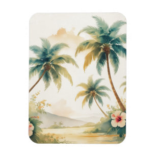 Vintage Style Hawaiian Travel Honolulu Magnet