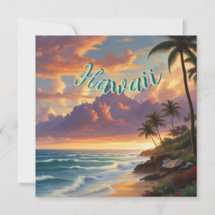 Vintage Style Hawaiian Travel Honolulu Mid-Pacific