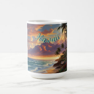 Vintage Style Hawaiian Travel Honolulu Mid-Pacific Coffee Mug