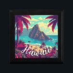 Vintage Style Hawaiian Travel Honolulu Mid-Pacific Gift Box<br><div class="desc">Hula Girl - Carnival - Aloha Honolulu Caribbean Travel Artworks - Vintage Hawaiian Advertisement</div>