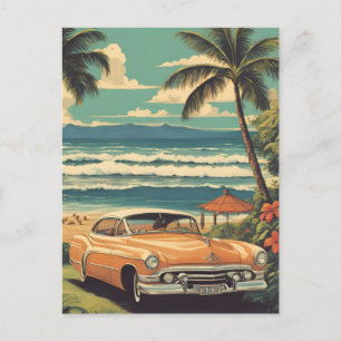 Vintage Style Hawaiian Travel Honolulu Mid-Pacific Holiday Postcard