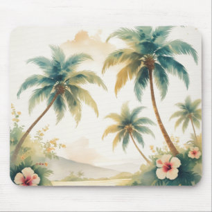 Vintage Style Hawaiian Travel Honolulu Mouse Pad