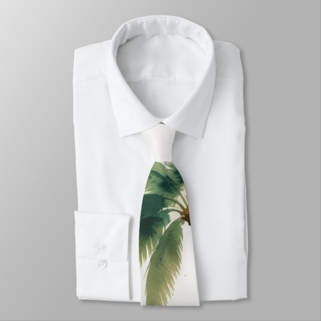 Vintage Style Hawaiian Travel Honolulu Neck Tie (Tied)