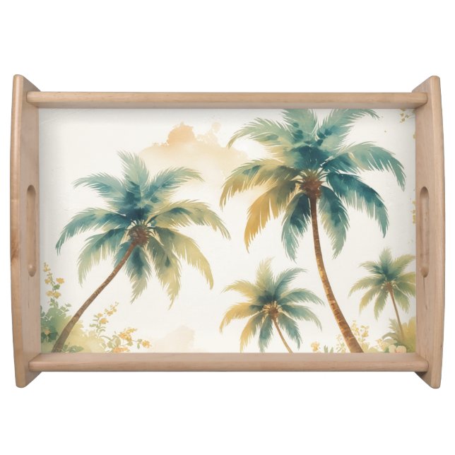 Vintage Style Hawaiian Travel Honolulu Serving Tray (Front)