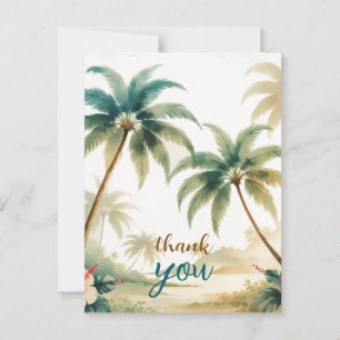 Vintage Style Hawaiian Travel Honolulu Thank You Postcard