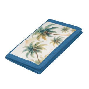 Vintage Style Hawaiian Travel Honolulu Trifold Wallet