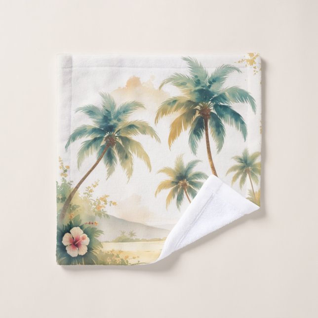 Vintage Style Hawaiian Travel Honolulu Wash Cloth (Wash Cloth)