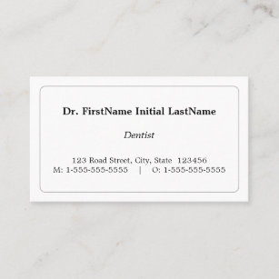 Vintage Style Healthcare Specialist Business Card