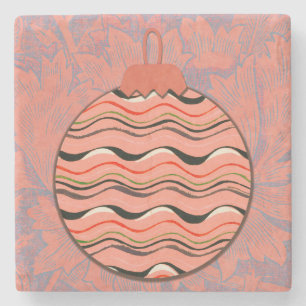 Vintage Style Holiday Ornament Art Coaster