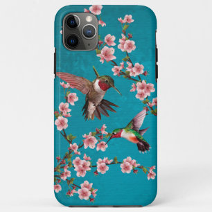 Vintage Style Hummingbirds & Blossoms iPhone 11 Pro Max Case