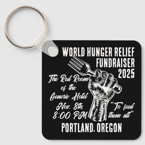 Vintage_Style Hunger Relief Fundraiser Keychain