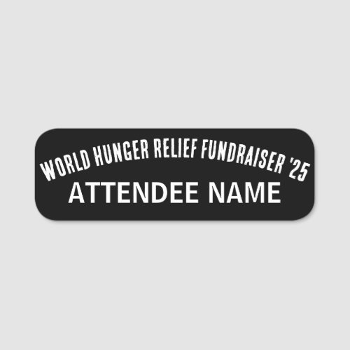 Vintage_Style Hunger Relief Fundraiser Name Tag