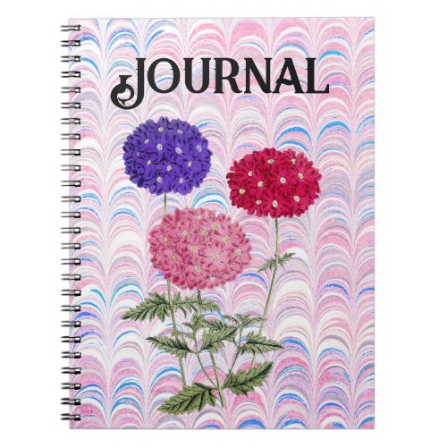 Vintage Style Hydrangea Flowers Journal
