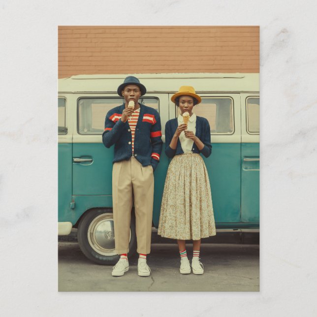 Vintage Style Ice Cream Moment Postcard (Front)