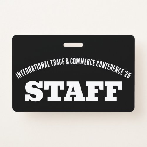 Vintage_Style International Trade Conference Staff Badge