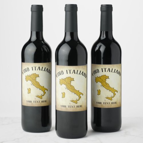 Vintage Style Italian Wine Label Your Text